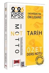 Yargı Yayınları 2026 KPSS Ortaöğretim Ön Lisans Motto Serisi Tarih Özet Ders Notu