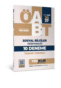 Yediiklim Yayınları 2027 MEB AGS ÖABT  Sosyal Bilgiler Öğretmenliği Tamamı Çözümlü 10 Deneme