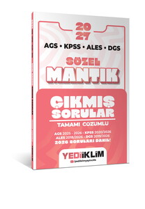 Yediiklim Yayınları 2027 AGS KPSS ALES DGS Sözel Mantık Tamamı Çözümlü Çıkmış Sorular