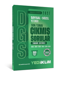 Yediiklim 2027 DGS Sayısal – Sözel Yetenek Son 7 Sınav Tamamı Çözümlü Çıkmıþ Sorular(2026 dahil)