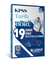Yediiklim Yayınları 2026 KPSS Atölye Serisi Börü Tarih Tamamı Çözümlü 19 Deneme Sınavı
