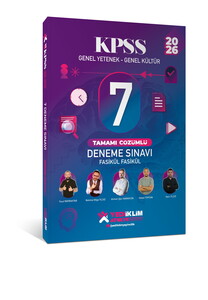 Yediiklim Yayınları 2026 KPSS Genel Yetenek - Genel Kültür Fasikül Fasikül 7 Deneme Sınavı Tamamı Çözümlü