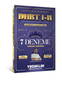 Yediiklim Yayınları Diyanet İşleri Başkanlığı DHBT I-II Ortaöğretim - Önlisans - Lisans Tamamı Çözümlü 7 Deneme   