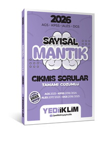 Yediiklim Yayınları 2026 AGS KPSS ALES DGS Sayısal Mantık Tamamı Çözümlü Çıkmış Sorular