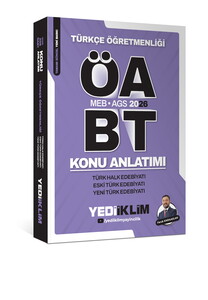 Yediiklim Yayınları 2026 MEB AGS ÖABT Türkçe Öğretmenliği Türk Halk Edebiyatı Eski Türk Edebiyatı Yeni Türk Edebiyatı Konu Anlat