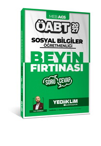 Yediiklim Yayınları 2027 MEB AGS  ÖABT Sosyal Bilgiler Öğretmenliği Beyin Fırtınası Soru Cevap