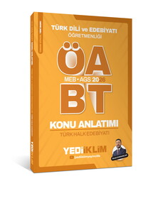 Yediiklim 2026 MEB AGS ÖABT Türk Dili ve Edebiyatı Öğretmenliği Türk Halk Edebiyatı Konu Anlatımı 