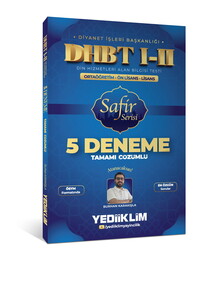 Yediiklim Yayınları DHBT I-II Ortaöğretim - Ön Lisans - Lisans Safir Serisi Tamamı Çözümlü 5 Deneme Sınavı