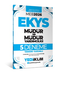 Yediiklim  Yayınları 2026 MEB EKYS Müdür Ve Müdür Yardımcılığı Tamamı Çözümlü 5 Deneme