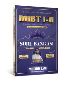 Yediiklim Yayınları Diyanet İşleri Başkanlığı DHBT I-II Ortaöğretim - Ön Lisans - Lisans Tamamı Çözümlü Soru Bankası