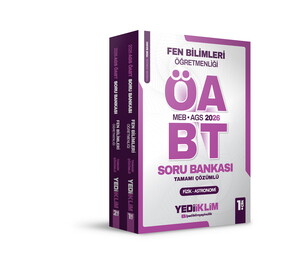 Yediiklim Yayınları 2026 MEB AGS ÖABT Fen Bilimleri Öğretmenliği Tamamı Çözümlü Soru Bankası 2 Cilt