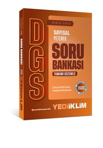 Yediiklim Yayınları 2027 DGS Prestij Serisi Sayısal Yetenek Tamamı Çözümlü Soru Bankası