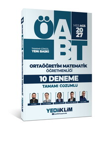 Yediiklim Yayınları 2027 MEB AGS ÖABT  Ortaöğretim Matematik Öğretmenliği Tamamı Çözümlü 10 Deneme