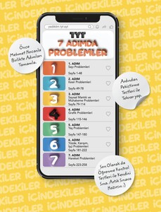  Yediiklim Yayınları 2025 Yedi Adımda Temelden Zirveye TYT Problemler Video Konu Anlatımlı Video Çözümlü Soru Bankası