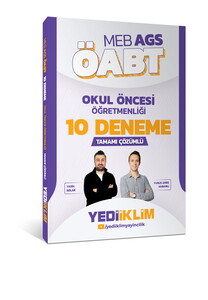 Yediiklim Yayınları MEB AGS ÖABT Okul Öncesi Öğretmenliği Tamamı Çözümlü 10 Deneme