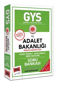 Yargı Yayınları GYS T.C. Adalet Bakanlığı Memur Kadrosu İçin Konu Özetli Soru Bankası
