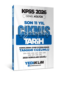 Yediiklim 2026 KPSS Genel Kültür Tarih Konularına Göre Tamamı Çözümlü Son 11 Yıl Çıkmış Sorular