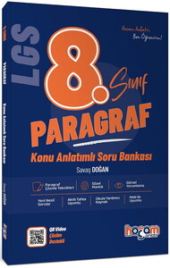  Hocam Anlatır LGS 8. Sınıf Paragraf Konu Anlatımlı Soru Bankası