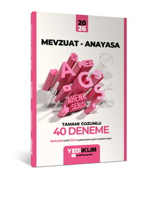 Yediiklim Yayınları 2026 Meb-Ags Ahenk Mevzuat-Anayasa Tamamı Çözümlü 40 Deneme(08.01.2026 değişikliğine göre)