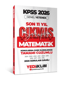 Yediiklim 2026 KPSS Genel Yetenek Matematik Konularına Göre Tamamı Çözümlü Son 11 Yıl Çıkmış Sorular