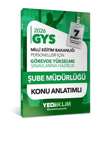 Yediiklim Yayınları 2026 MEB GYS Şube Müdürlüğü Konu Anlatımı