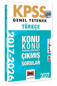 Yargı Yayınları 2027 KPSS Genel Yetenek Türkçe Konu Konu Tamamı Çözümlü 10 Yıl Çıkmış Sorular