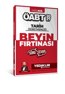 Yediiklim Yayınları 2027 MEB AGS  ÖABT Tarih Öğretmenliği Beyin Fırtınası Soru Cevap