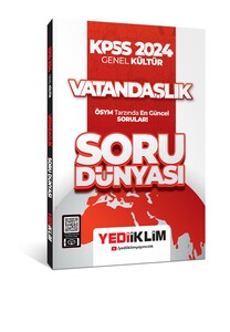 Yediiklim Yayınları KPSS 2024  Genel Kültür Vatandaşlık Soru Dünyası