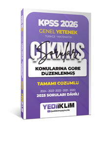 Yediiklim 2026 KPSS Genel Yetenek Konularına Göre Düzenlenmiş Tamamı Çözümlü Çıkmış Sorular