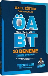 Yediiklim Yayınları 2026 Meb-Ags Öabt Özel Eğitim Öğretmenliği Tamamı Çözümlü 10 Deneme