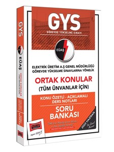 Yargı Yayınları GYS EÜAŞ Genel Müdürlüğü Ortak Konular Konu Özetli - Açıklamalı Soru Bankası