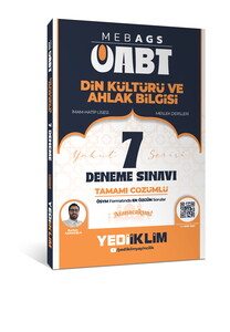 Yediiklim Yayınları  MEB AGS ÖABT Din Kültürü Ve Ahlak Bilgisi Tamamı Çözümlü 7 Deneme Sınavı 