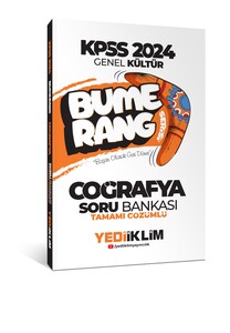 Yediiklim Yayınları 2024 KPSS Genel Kültür Bumerang Coğrafya Tamamı Çözümlü Soru Bankası