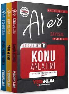 Yediiklim Yayınları 2027 Master Serisi ALES Sayısal-Sözel Yetenek Konu Modüler Set+5 Deneme (3 Kitap)