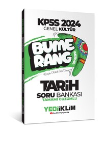 Yediiklim Yayınları 2024 KPSS Genel Kültür Bumerang Tarih Tamamı Çözümlü Soru Bankası