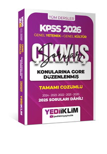 Yediiklim Yayınları 2026 KPSS Genel Yetenek Genel Kültür Konularına Göre Düzenlenmiş Tamamı Çözümlü Çıkmış Sorular