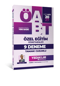 Yediiklim Yayınları 2027 MEB AGS ÖABT  Özel Eğitim Öğretmenliği Tamamı Çözümlü 9 Deneme