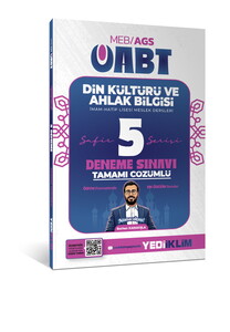 Yediiklim Yayınları 2027 MEB AGS ÖABT Safir Din Kültürü Ve Ahlak Bilgisi Tamamı Çözümlü 5 Deneme Sınavı