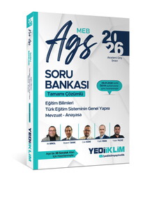 Yediiklim 2026 MEB AGS Eğitim Bilimleri Türk Eğitim Sisteminin Genel Yapısı Mevzuat Anayasa Tamamı Çözümlü Soru Bankası