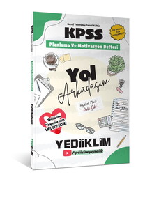 Yediiklim Yayınları Hediye KPSS GK-GY Yol Arkadaşım Planlama ve Motivasyon Defteri(SEPETTE 20 ADET İLE SINIRLIDIR)