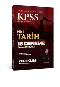 Yediiklim Yayınları KPSS GK Tüm Adaylar İçin Tamamı Çözümlü Pir-i Tarih 18 Deneme