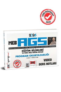 Yargı Yayınları 2026 MEB-AGS Eğitim Bilimleri ve Türk Milli Eğitim Sistemi Program Okuryazarlığı Sınıf Yönetimi Video Ders Notla
