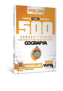 Yediiklim 2026 Kpss-Ags Son Viraj Serisi Coğrafya Tamamı Yazılı Çözümlü 500 Soruda Genel Tekrar Kampı