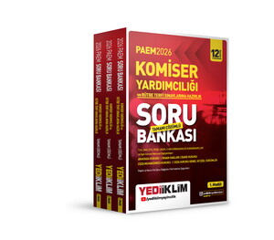 Yediiklim Yayınları 2026 PAEM Komiser Yardımcılığı ve Rütbe Terfi Sınavlarına Hazırlık Modüler Set Tamamı Çözümlü Soru Bankası 3