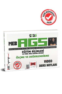 Yargı Yayınları 2026 MEB-AGS Eğitim Bilimleri ve Türk Milli Eğitim Sistemi Ölçme ve Değerlendirme Video Ders Notları