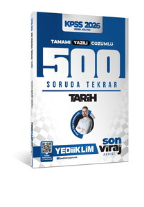 Yediiklim  2026 Kpss-Ags Son Viraj Serisi Tarih Tamamı Yazılı Çözümlü 500 Soruda Genel Tekrar Kampı