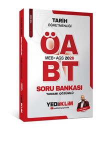 Yediiklim Yayınları 2026 MEB AGS ÖABT Tarih Öğretmenliği Tamamı Çözümlü Soru Bankası