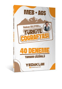 Yediiklim Yayınları MEB AGS Hakan Bileyen ile Türkiye Coğrafyası Tamamı Çözümlü 40 Deneme Sınavı