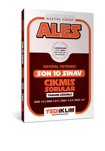 Yediiklim Yayınları ALES Sayısal Yetenek Tamamı Çözümlü Son 10 Sınav Çıkmış Sorular (2 Ağustos 2026 Ales-2 Ekli)