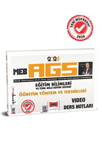 Yargı Yayınları 2026 MEB-AGS Eğitim Bilimleri ve Türk Milli Eğitim Sistemi Öğretim Yöntem ve Teknikleri Video Ders Notları